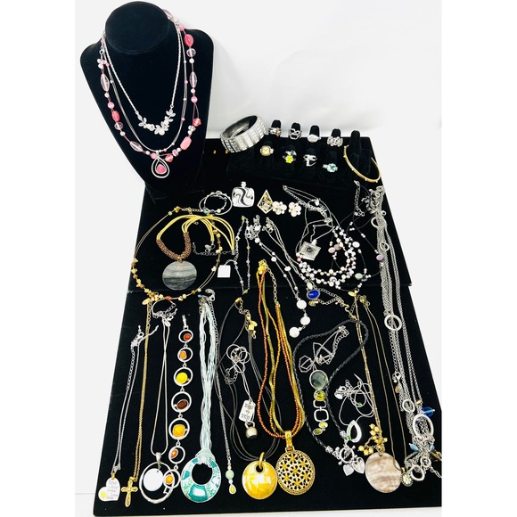 Lia Sophia Jewelry - Lia Sophia Silver & Gold Tone Necklace, Bracelet & Earring Lot Of 35